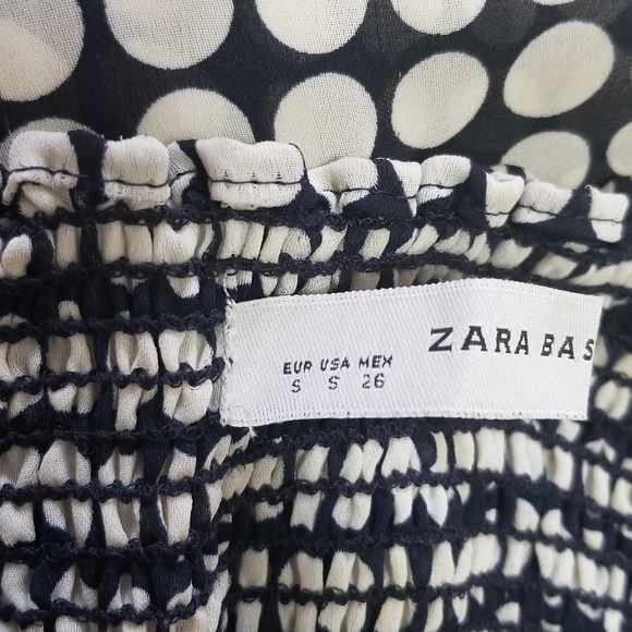 Zara, blouse, size S, blue & white - Picture 3 of 3